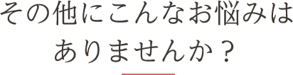 その他にこんなお悩みはありませんか？