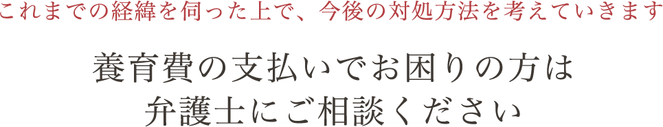 養育費の支払いでお困りの方は弁護士にご相談ください