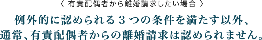 有責配偶者から離婚請求したい場合