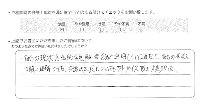 宇都宮法律事務所に離婚問題をご相談いただいたお客様の声