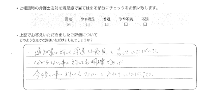 福岡法律事務所に離婚問題をご相談いただいたお客様の声