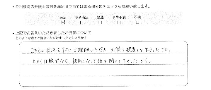 神戸法律事務所に離婚問題をご相談いただいたお客様の声