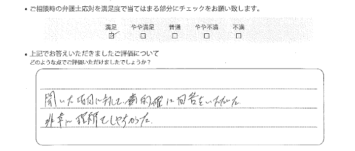 福岡法律事務所に離婚問題をご相談いただいたお客様の声