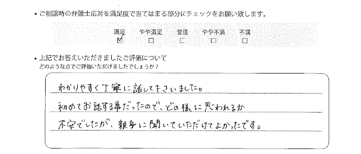 福岡法律事務所に離婚問題をご相談いただいたお客様の声