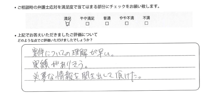 横浜法律事務所に離婚問題をご相談いただいたお客様の声