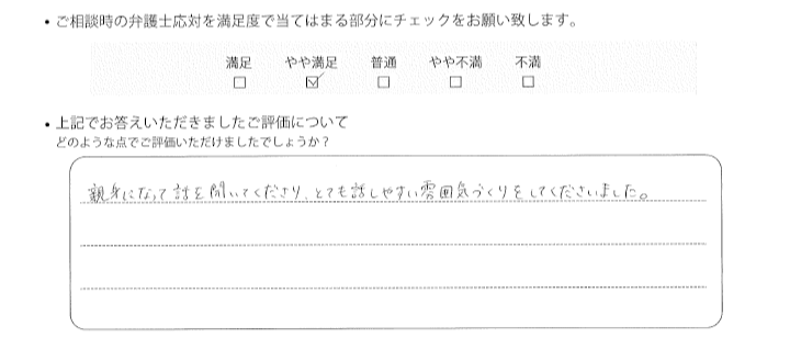 千葉法律事務所に離婚問題をご相談いただいたお客様の声