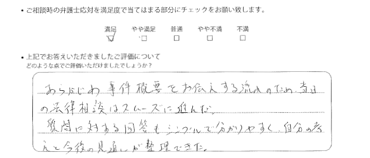 東京法律事務所に離婚問題をご相談いただいたお客様の声