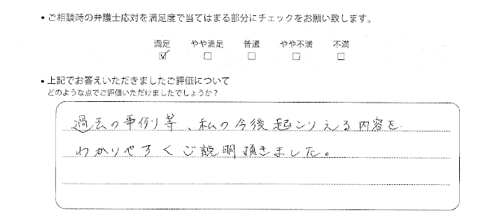 大阪法律事務所に離婚問題をご相談いただいたお客様の声