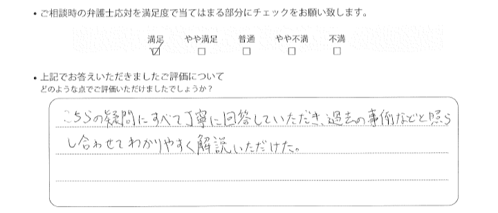 千葉法律事務所に離婚問題をご相談いただいたお客様の声