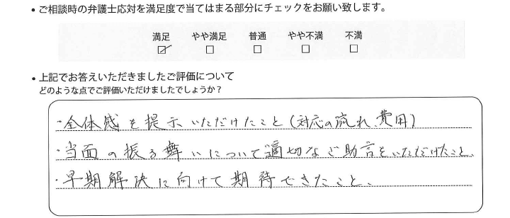 横浜法律事務所に離婚問題をご相談いただいたお客様の声