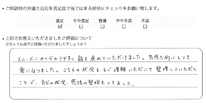 名古屋法律事務所に離婚問題をご相談いただいたお客様の声