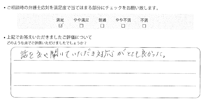 宇都宮法律事務所に離婚問題をご相談いただいたお客様の声