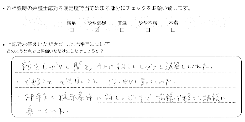 千葉法律事務所に離婚問題をご相談いただいたお客様の声