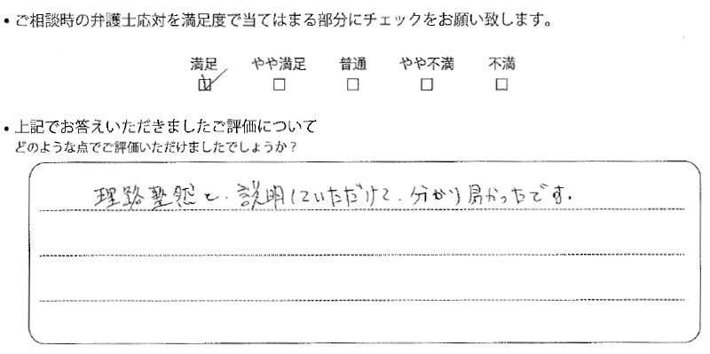 東京法律事務所に離婚問題をご相談いただいたお客様の声