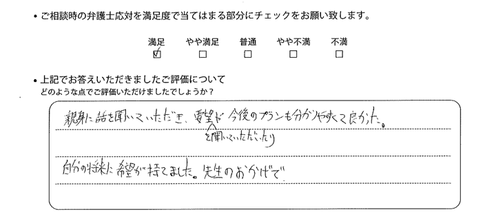 神戸法律事務所に離婚問題をご相談いただいたお客様の声