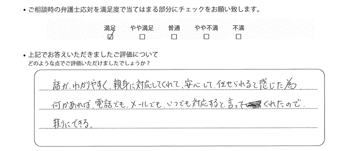 千葉法律事務所に離婚問題をご相談いただいたお客様の声