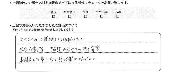 宇都宮法律事務所に離婚問題をご相談いただいたお客様の声