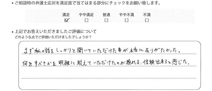 千葉法律事務所に離婚問題をご相談いただいたお客様の声