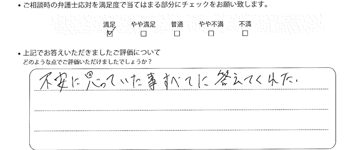 埼玉法律事務所に離婚問題をご相談いただいたお客様の声