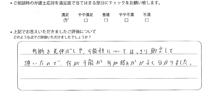 横浜法律事務所に離婚問題をご相談いただいたお客様の声