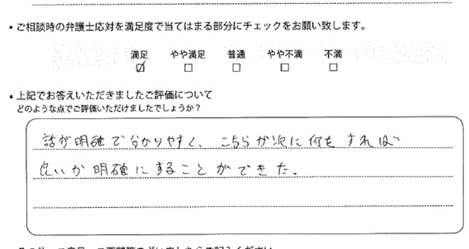 横浜法律事務所に離婚問題をご相談いただいたお客様の声