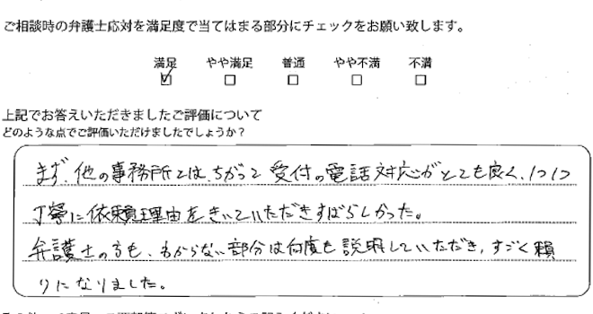 名古屋法律事務所に離婚問題をご相談いただいたお客様の声