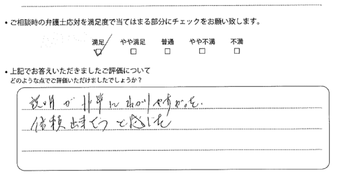 横浜法律事務所に離婚問題をご相談いただいたお客様の声