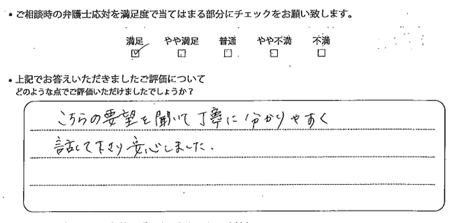 名古屋法律事務所に離婚問題をご相談いただいたお客様の声