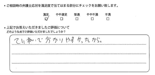 横浜法律事務所に離婚問題をご相談いただいたお客様の声