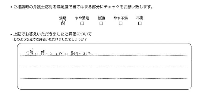 宇都宮法律事務所に離婚問題をご相談いただいたお客様の声