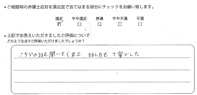 福岡法律事務所に離婚問題をご相談いただいたお客様の声