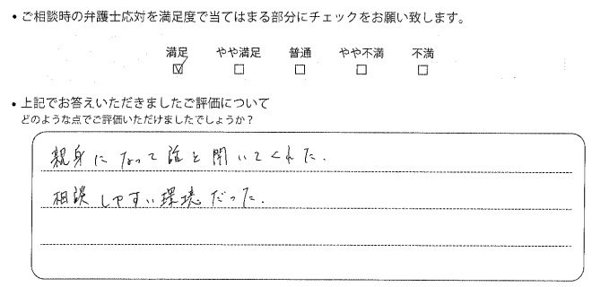 姫路法律事務所に離婚問題をご相談いただいたお客様の声