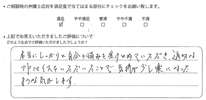 福岡法律事務所に離婚問題をご相談いただいたお客様の声