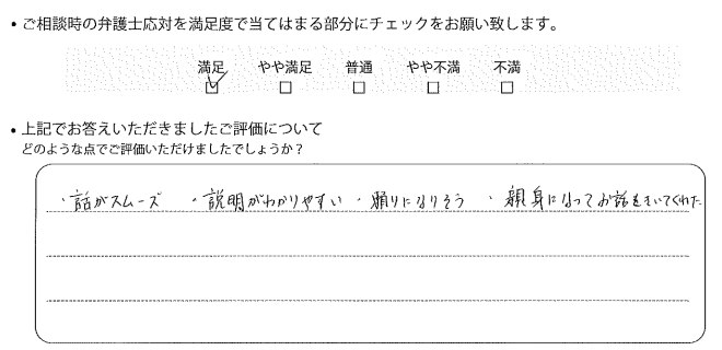 東京法律事務所に離婚問題をご相談いただいたお客様の声