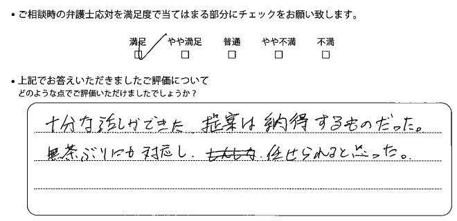 宇都宮法律事務所に離婚問題をご相談いただいたお客様の声