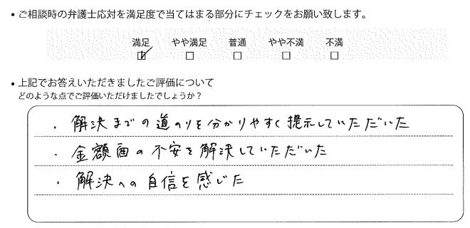 東京法律事務所に離婚問題をご相談いただいたお客様の声