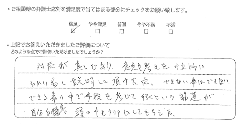 福岡支部に離婚問題をご相談いただいたお客様の声