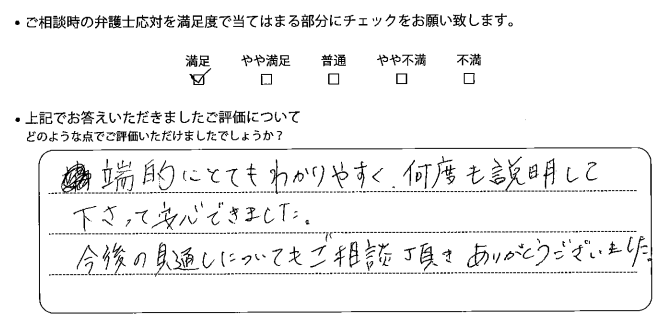 宇都宮法律事務所に離婚問題をご相談いただいたお客様の声