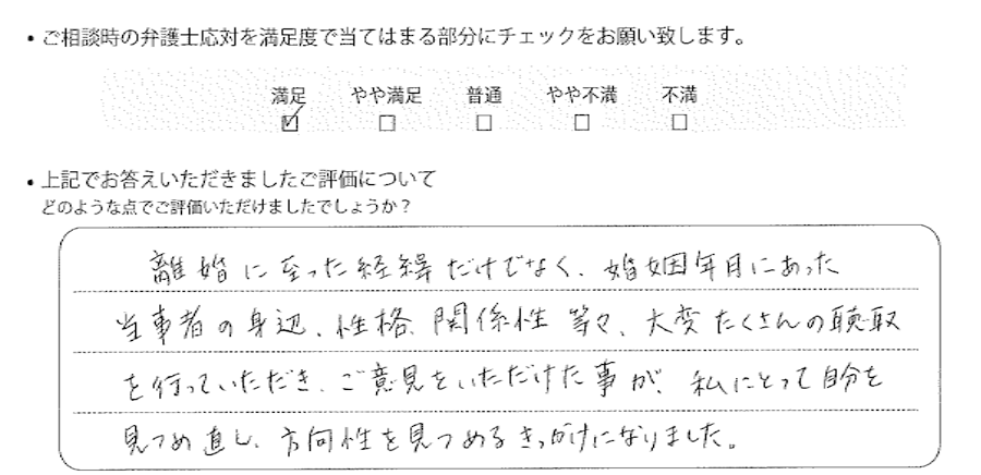 東京法律事務所に離婚問題をご相談いただいたお客様の声