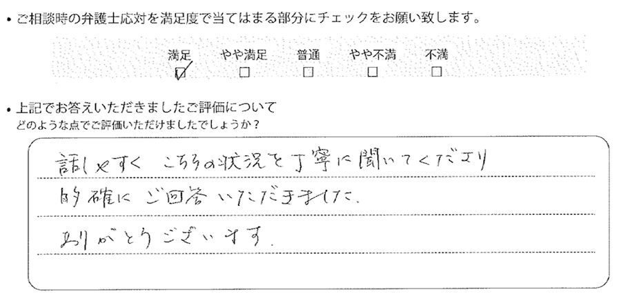 東京法律事務所に離婚問題をご相談いただいたお客様の声