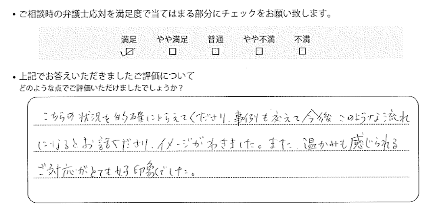 東京法律事務所に離婚問題をご相談いただいたお客様の声